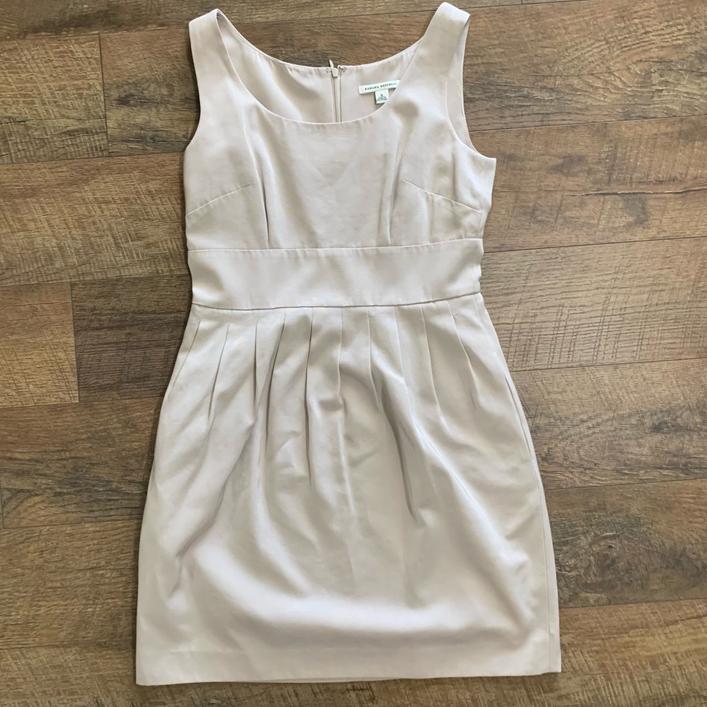 Elegant Cream Sleeveless Dress